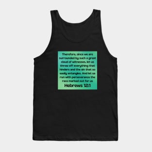 Bible Verse Hebrews 12:1 Tank Top